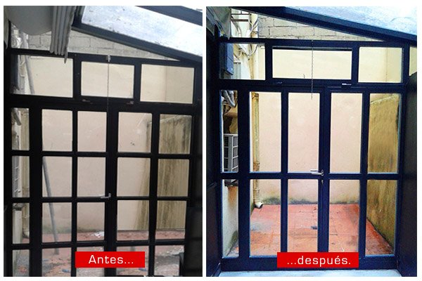 Antes y después de cerramientos metálicos en Hernani-Gipuzkoa