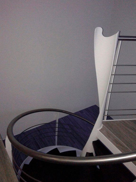 escalera helicoidal de diseño a medida en donostia
