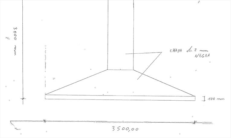 fabricación de chimenea y campana de cocina a medida
