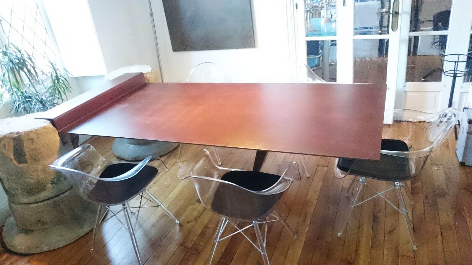 mesa de acero corten a medida en san sebastian donostia