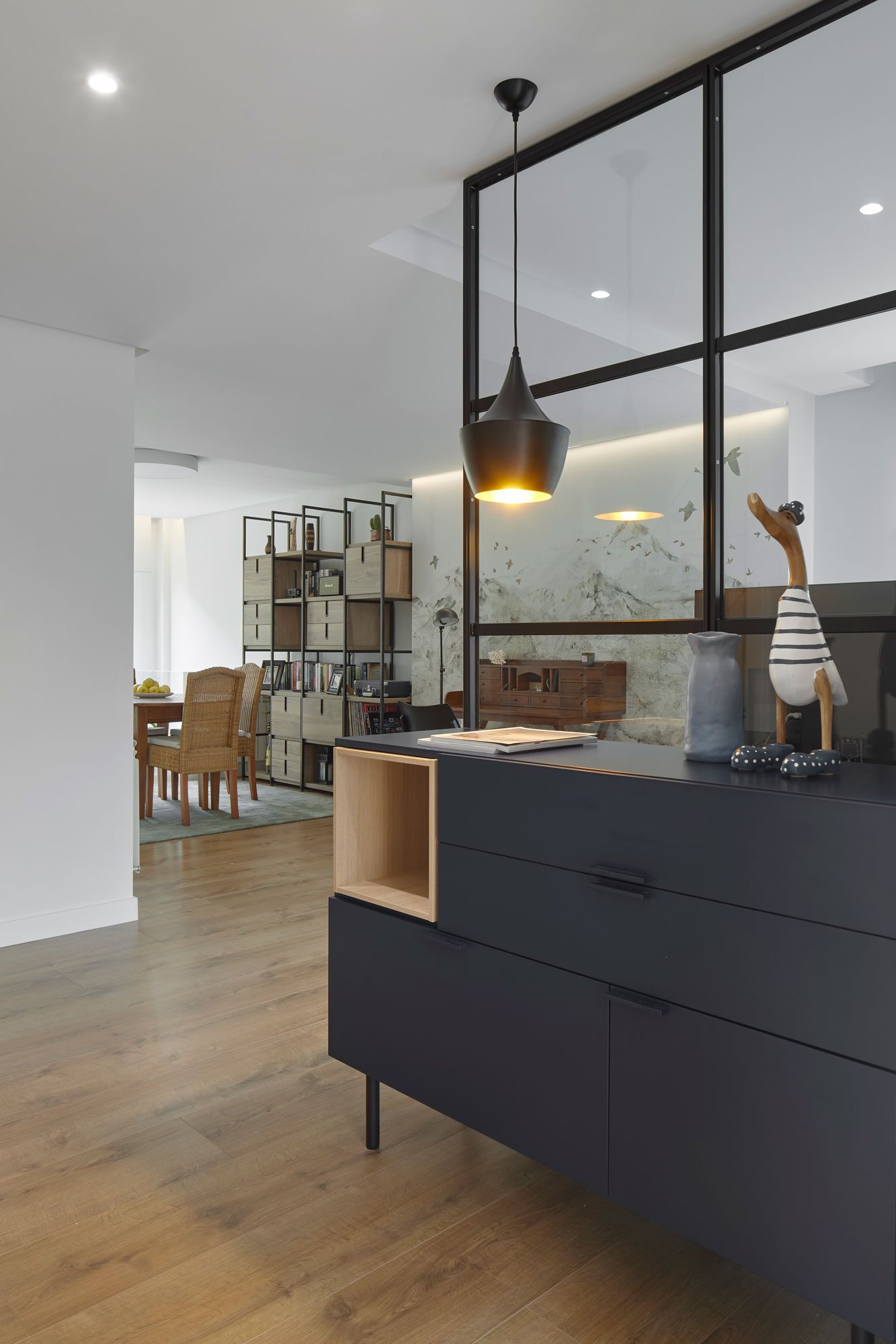 cerramientos de acero y vidrio vidrieras de acero lacado en color negro