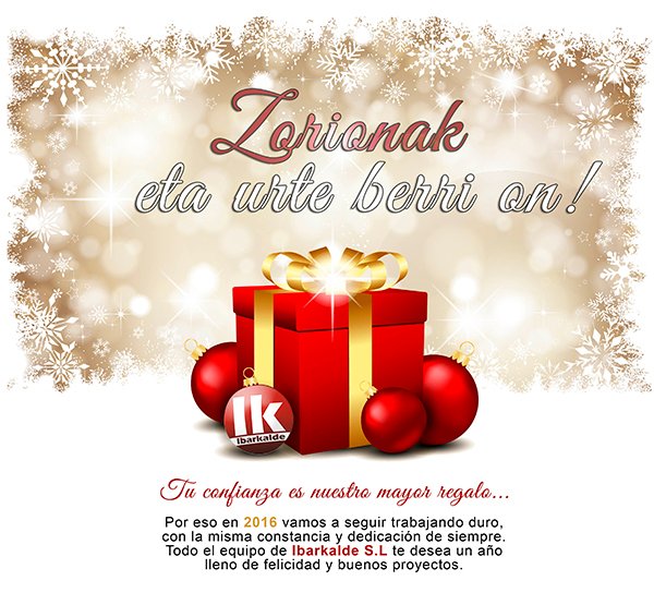 Tu confianza es nuestro mayor regalo. Zorionak eta urte berri on!