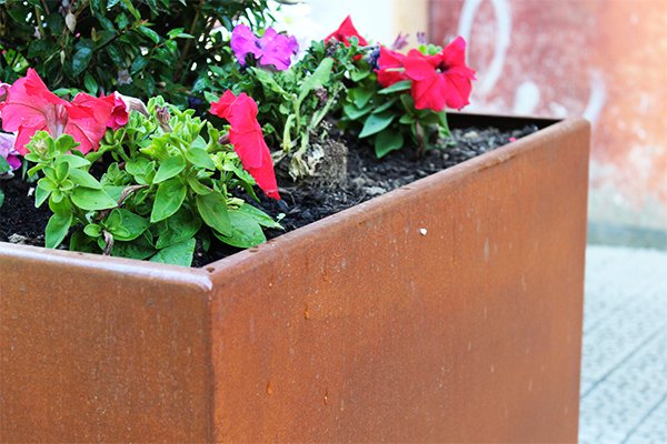 comprar acero corten para fabricar jardineras o maceteros para meter tierra
