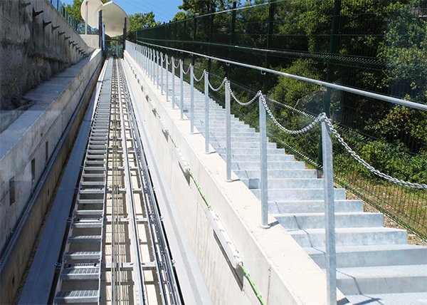 Fotografias del ascensor inclinado de Morlans en San Sebastián.
