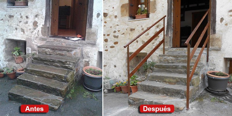 instalacion de barandillas de acero corten en guipuzcoa al mejor precio