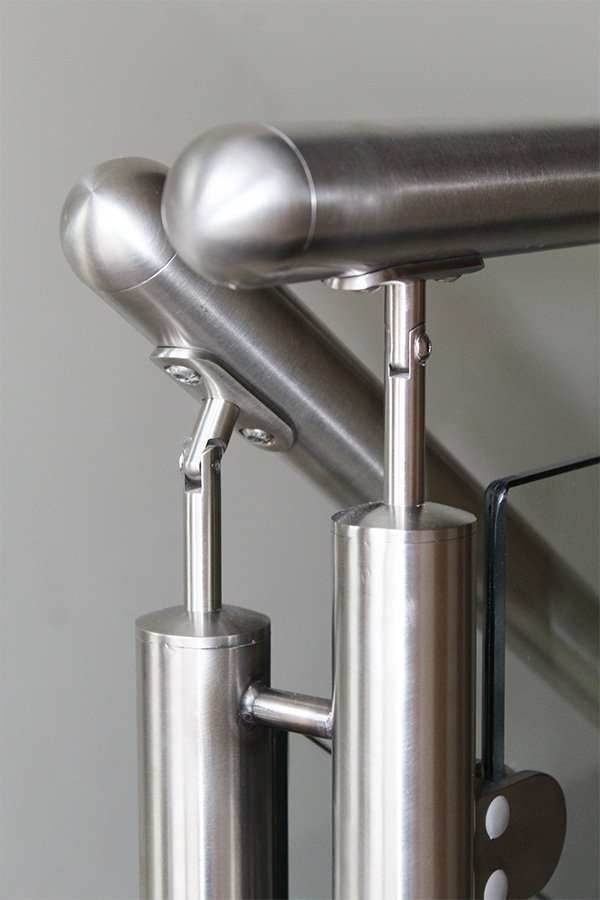 fotografias de barandillas de acero inoxidable pulido mate 